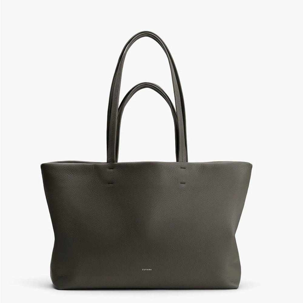 Cuyana Leather Tote Bag in Olive  - Women's Tote